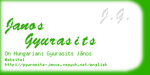 janos gyurasits business card