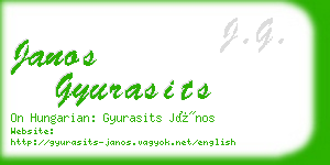 janos gyurasits business card